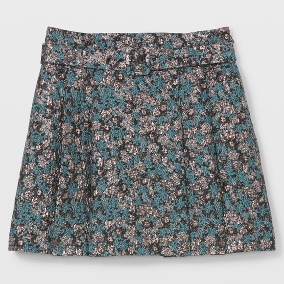 Brocade Mini Skirt - Brand New - NEVER WORN - Green Multi - Picture 4 of 4